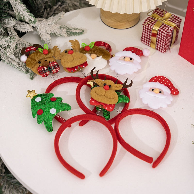 Christmas Headband Set: 4 Festive Holiday Party Styles