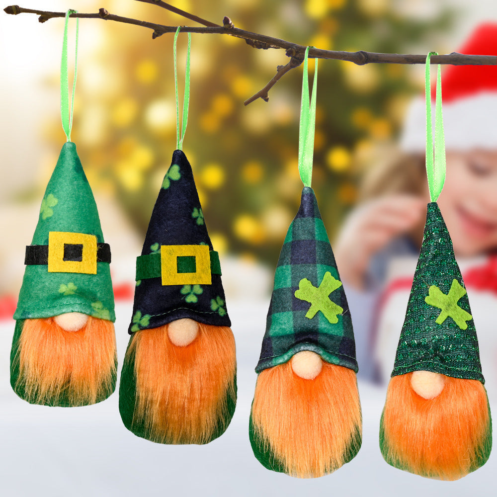 St. Patrick's Day Gnome Ornaments Set of Four Decor