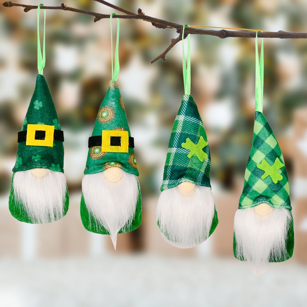 St. Patrick's Day Gnome Ornaments Set of Four Decor