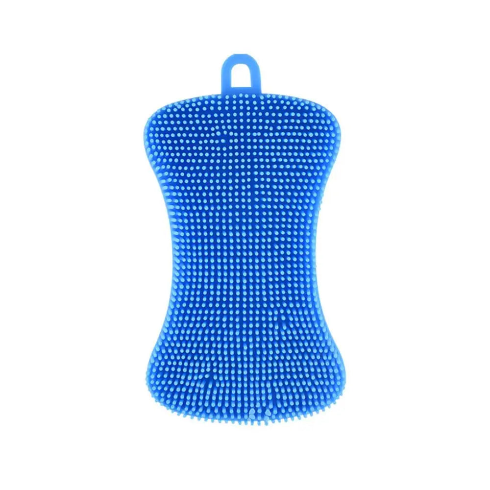 Silicone Dish Scrubber Set: 4 Colors for Pots & Produce