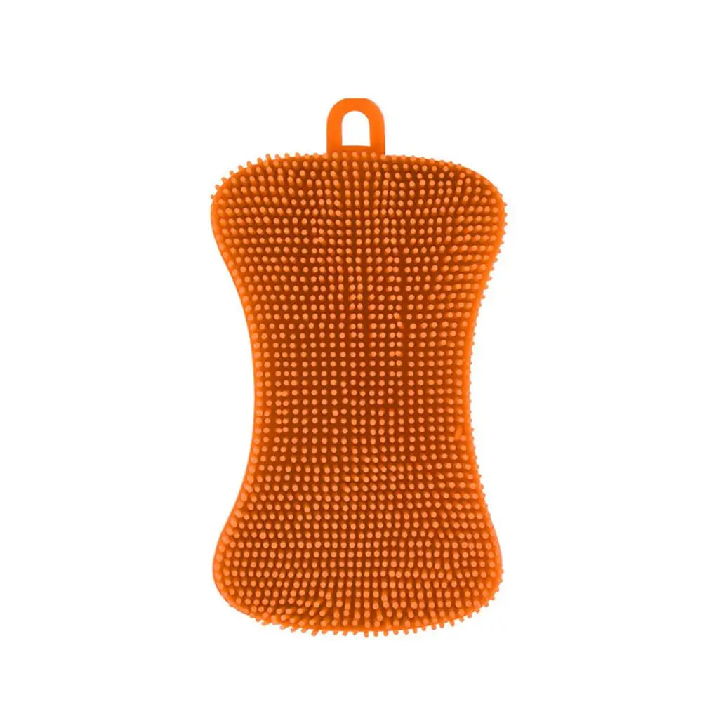 Silicone Dish Scrubber Set: 4 Colors for Pots & Produce