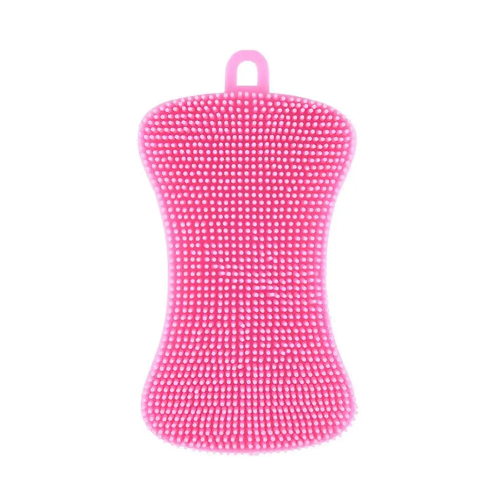 Silicone Dish Scrubber Set: 4 Colors for Pots & Produce