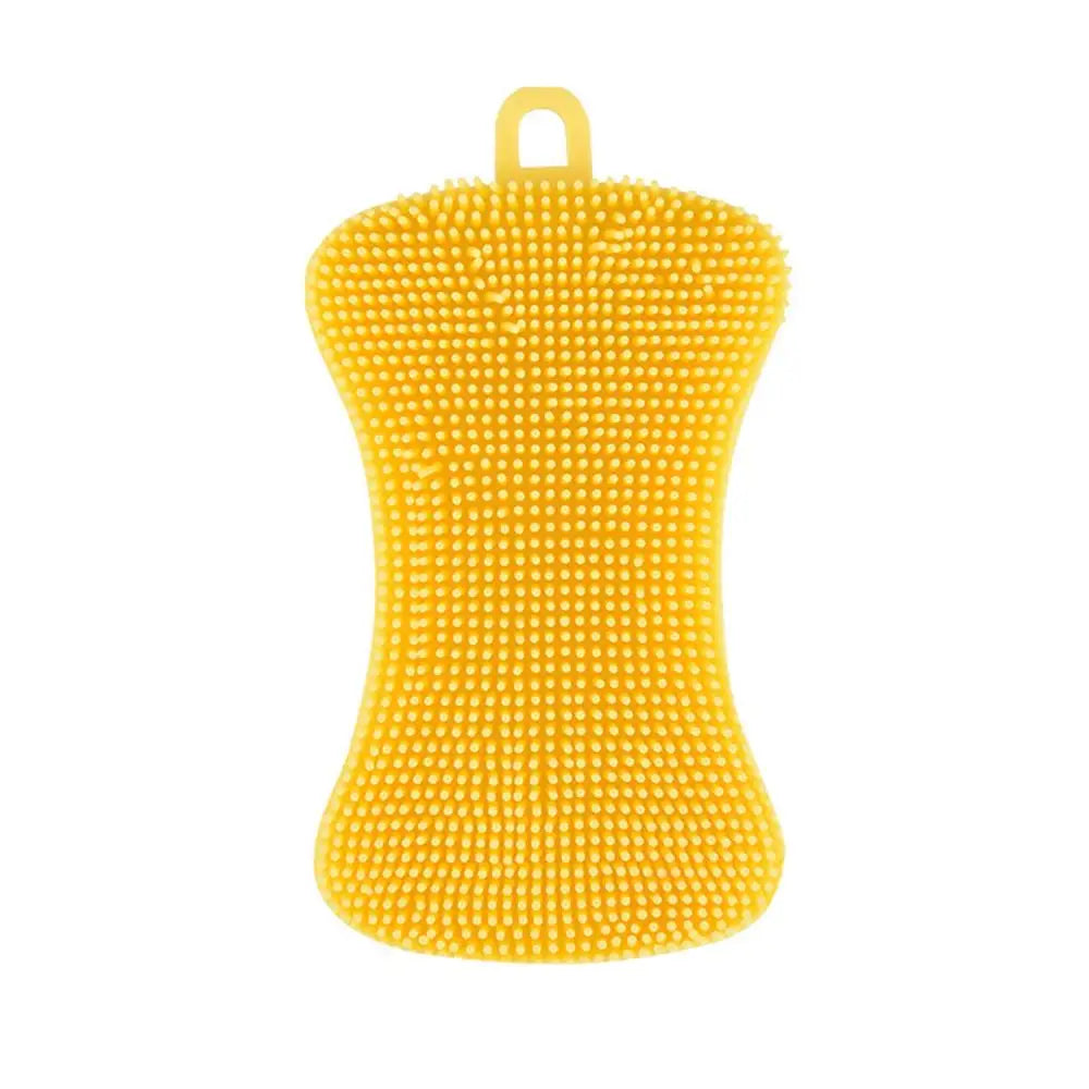 Silicone Dish Scrubber Set: 4 Colors for Pots & Produce