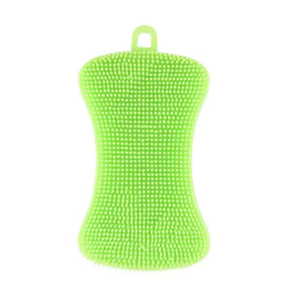 Silicone Dish Scrubber Set: 4 Colors for Pots & Produce