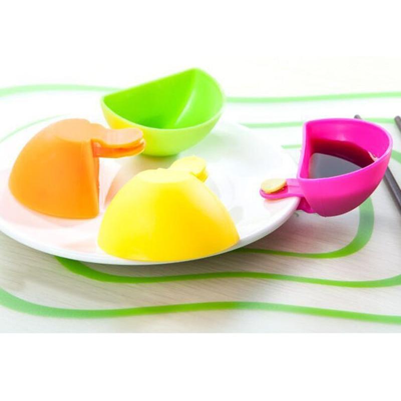 Clip-On Dip Saucers Set of 4 for Sushi and Dumpling Sauces