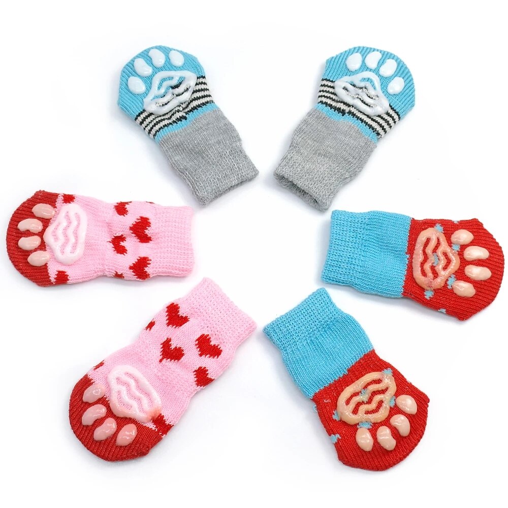Dog Socks for Winter Warmth and Anti-Slip Paw Grip