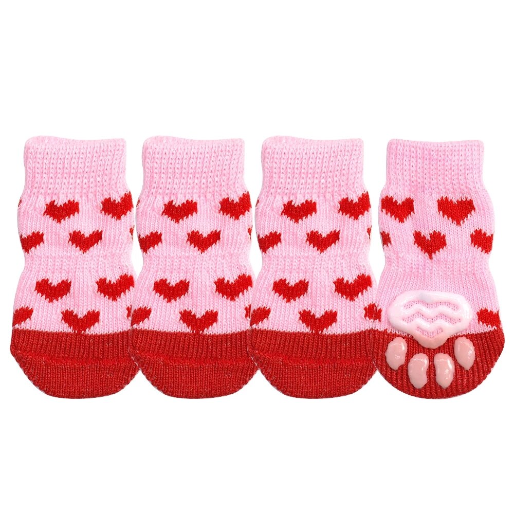 Dog Socks for Winter Warmth and Anti-Slip Paw Grip