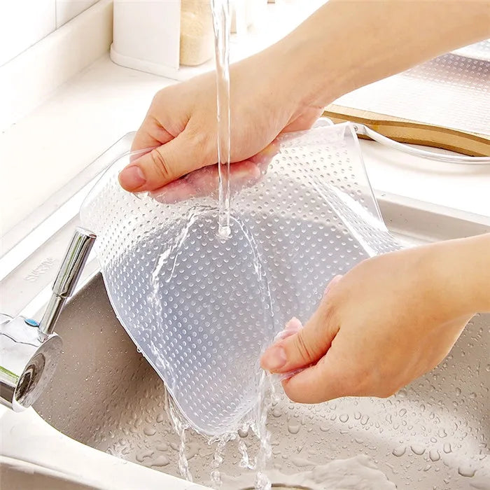 Reusable Silicone Bowl Covers: Stretch Lids Set of 4