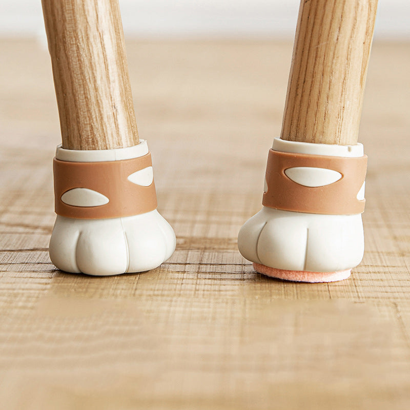 Silicone Cat Paw Chair Leg Protectors for Quiet Floors