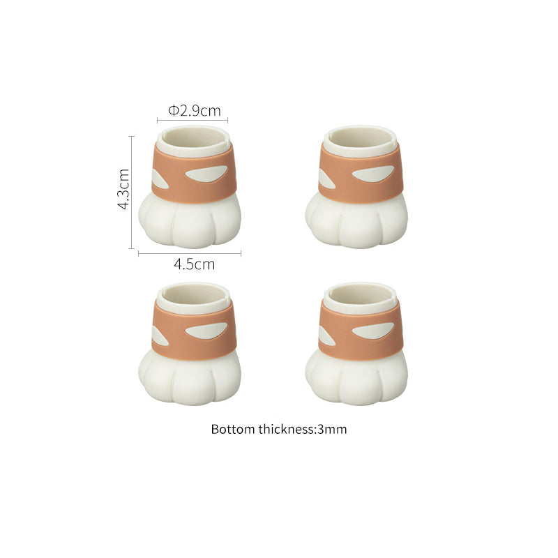 Silicone Cat Paw Chair Leg Protectors for Quiet Floors