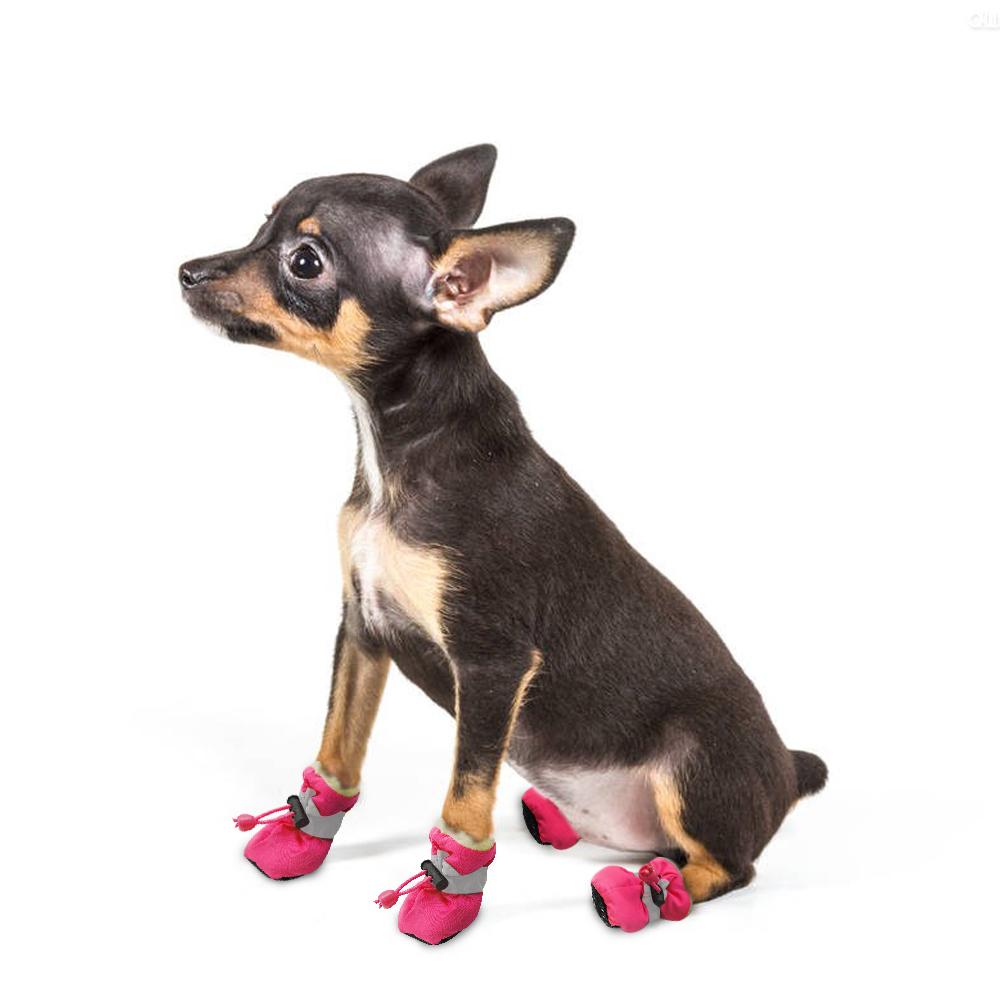 Waterproof Winter Dog Boots With Warm Plush Lining