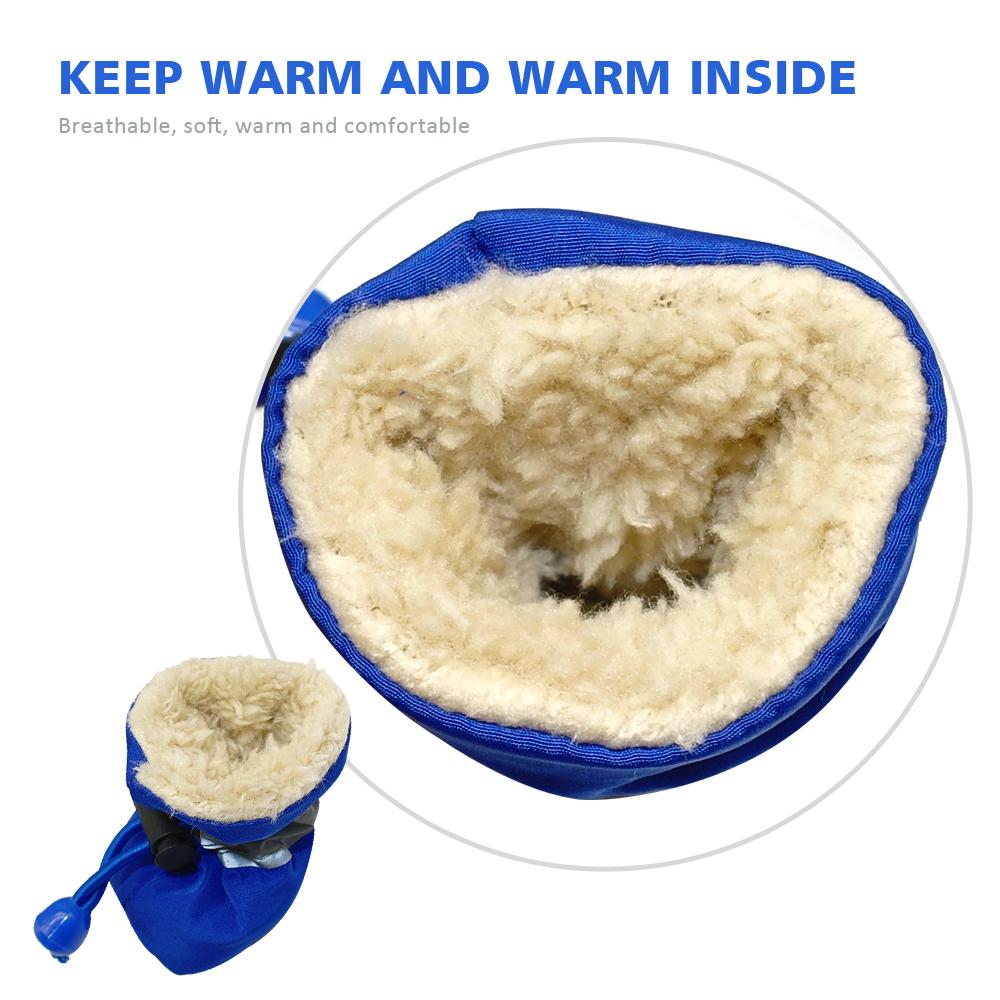Waterproof Winter Dog Boots With Warm Plush Lining