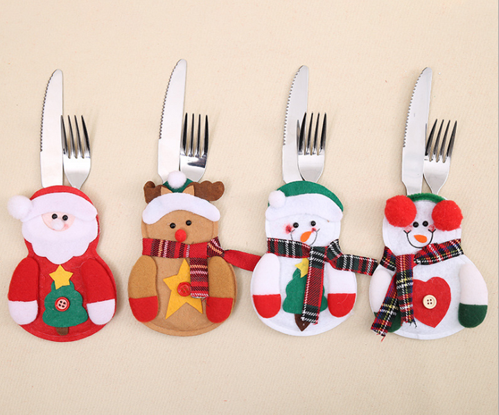 Christmas Utensil Holders Set for Cheerful Tables
