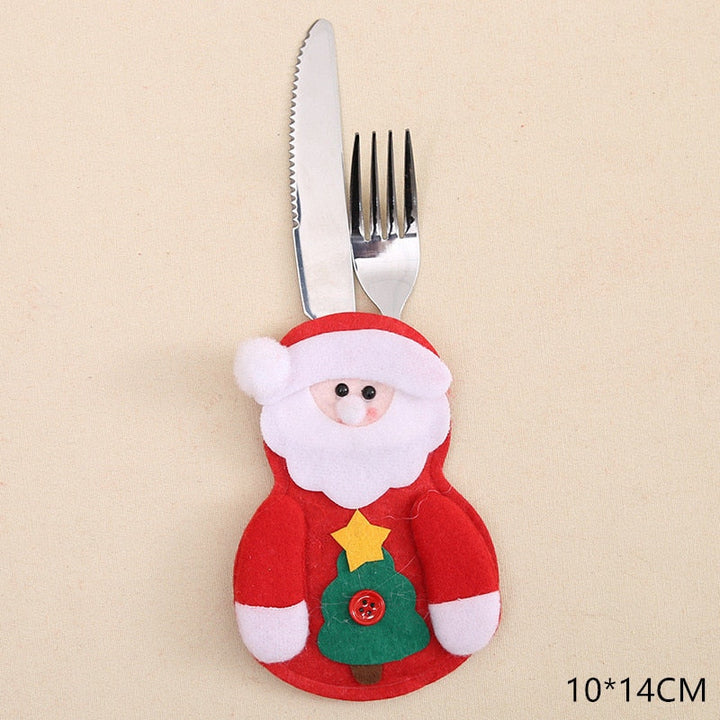 Christmas Utensil Holders Set for Cheerful Tables
