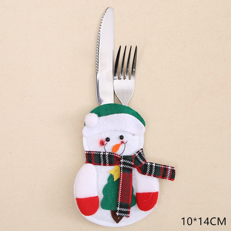 Christmas Utensil Holders Set for Cheerful Tables
