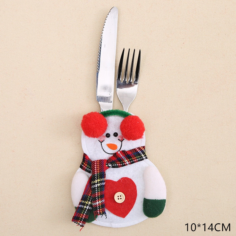 Christmas Utensil Holders Set for Cheerful Tables