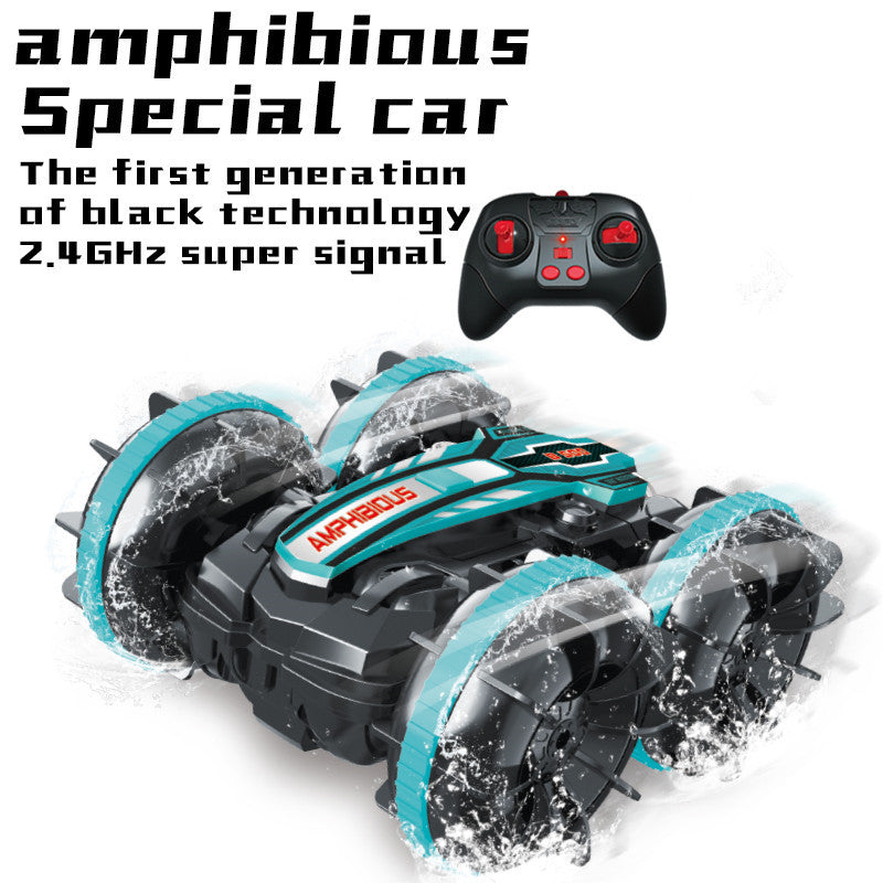 Amphibious 4WD Stunt Car for Double-Sided Action