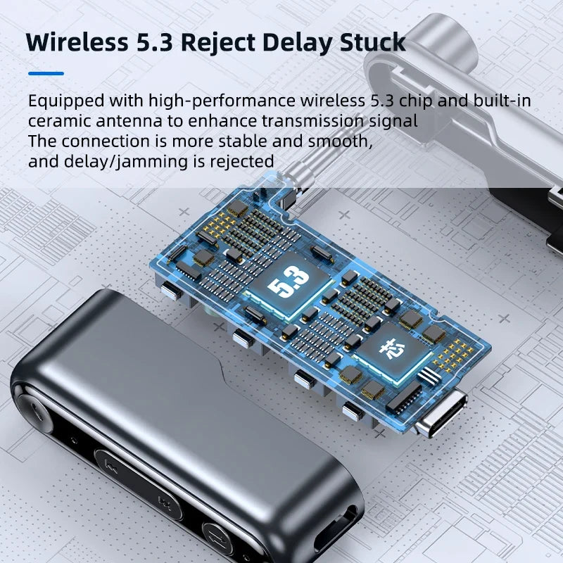 Bluetooth 5.3 Car Receiver for AUX Stereo: Music and Calls