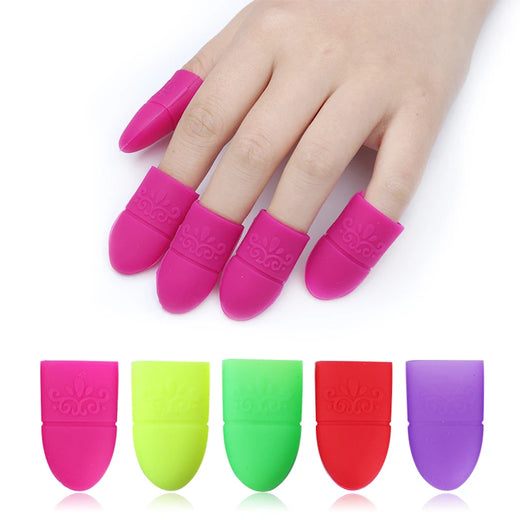 Reusable Silicone Finger Cots, 5-Pack for Mess-Free Nail Art