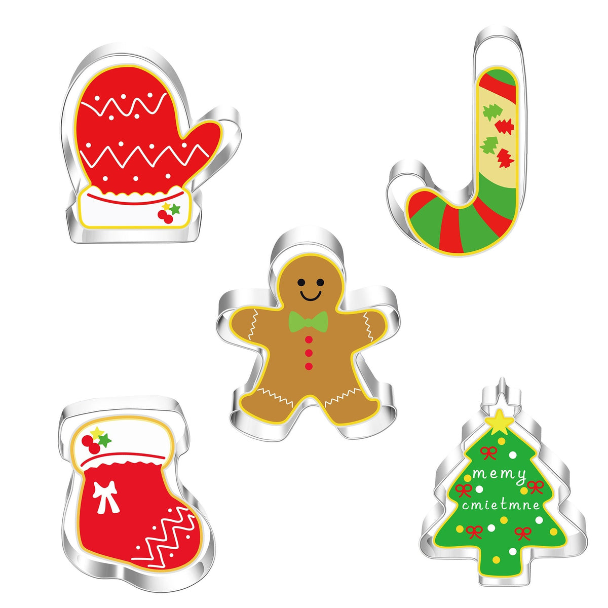 Christmas Cookie Cutters, 13 Festive Stainless Shapes