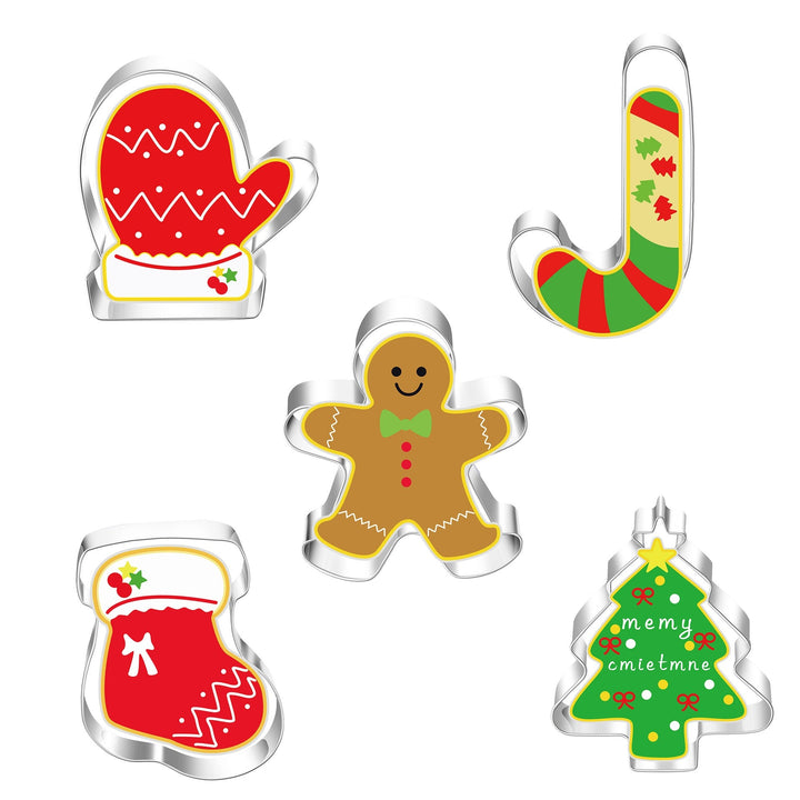 Christmas Cookie Cutters, 13 Festive Stainless Shapes