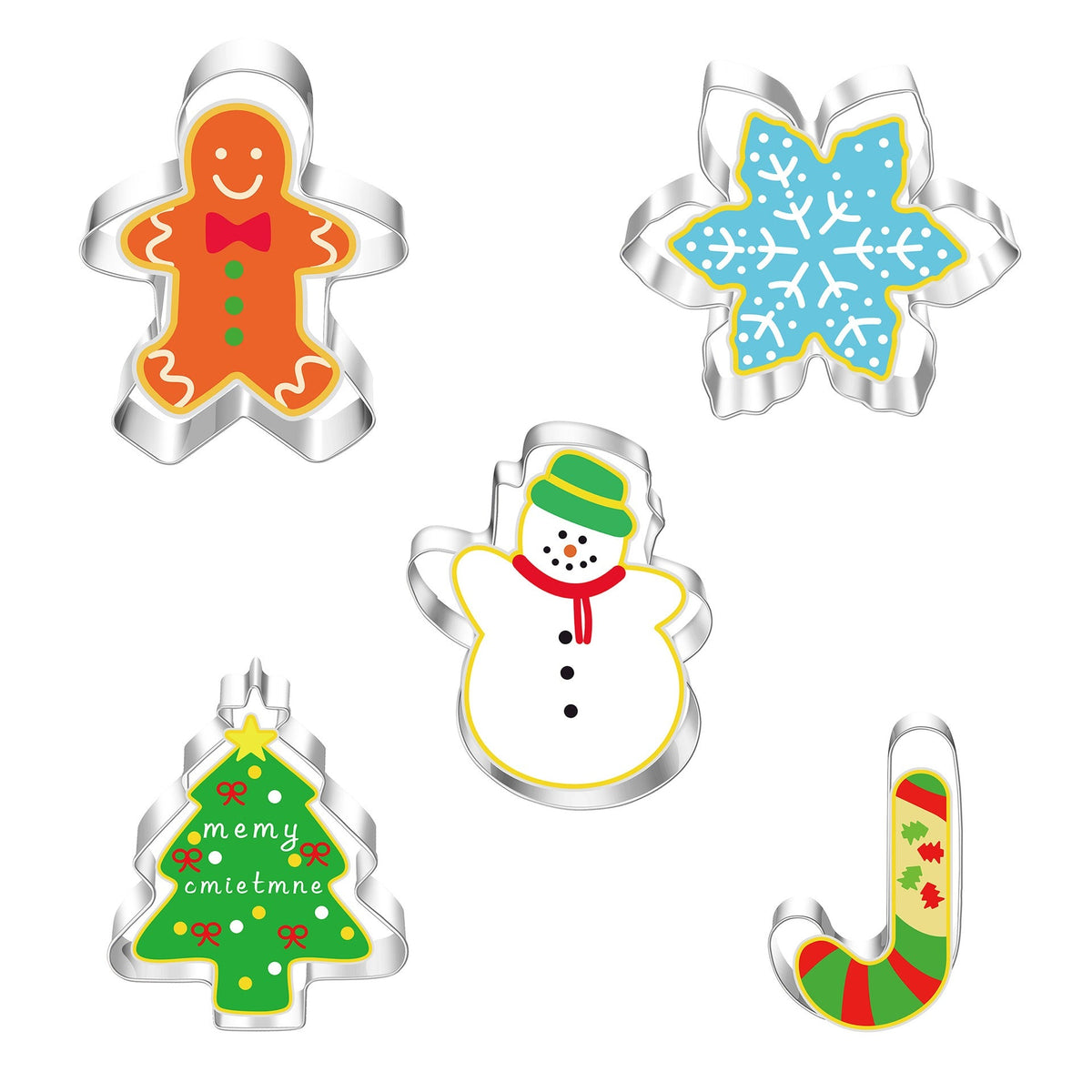 Christmas Cookie Cutters, 13 Festive Stainless Shapes