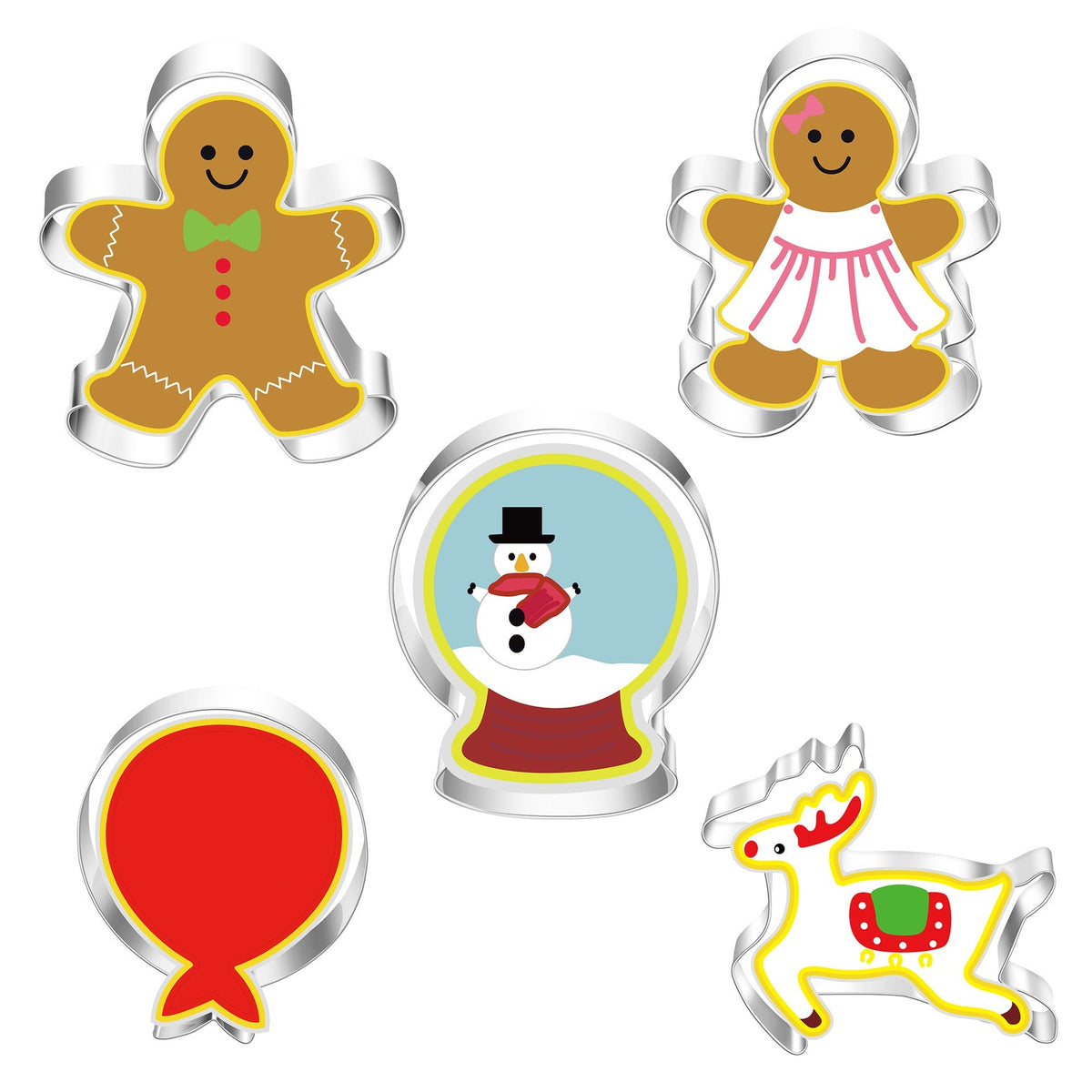 Christmas Cookie Cutters, 13 Festive Stainless Shapes
