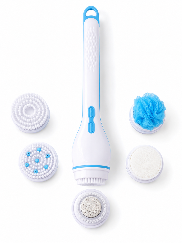 5-in-1 Electric Bath Brush | Spin Spa Exfoliating Shower Brush