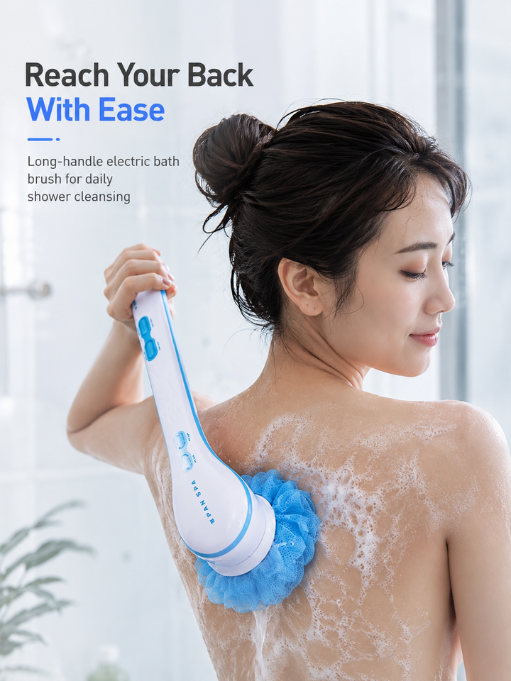 5-in-1 Electric Bath Brush | Spin Spa Exfoliating Shower Brush