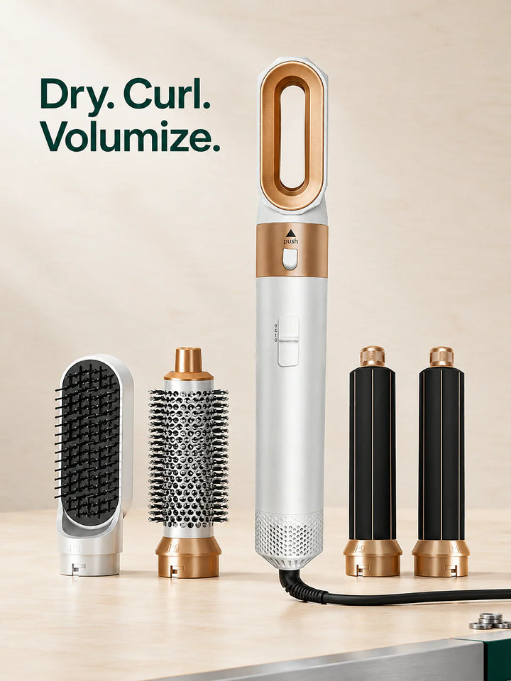 5-in-1 Hot Air Styler: Dry, Curl & Volumize