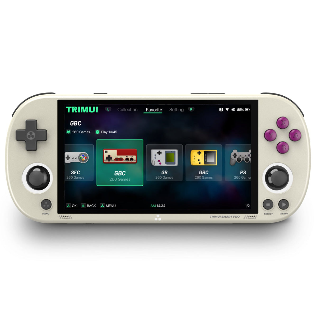 Retro Handheld Game Console with 4.96-Inch HD Screen