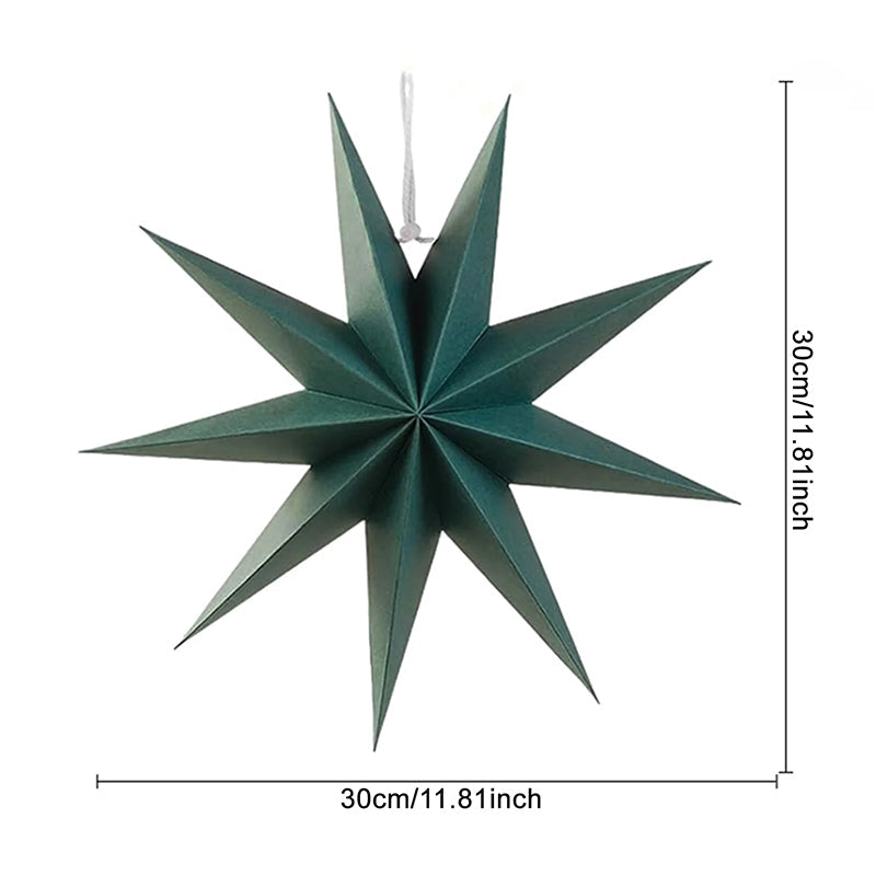 3D Origami Paper Star Ornaments for Colorful Trees