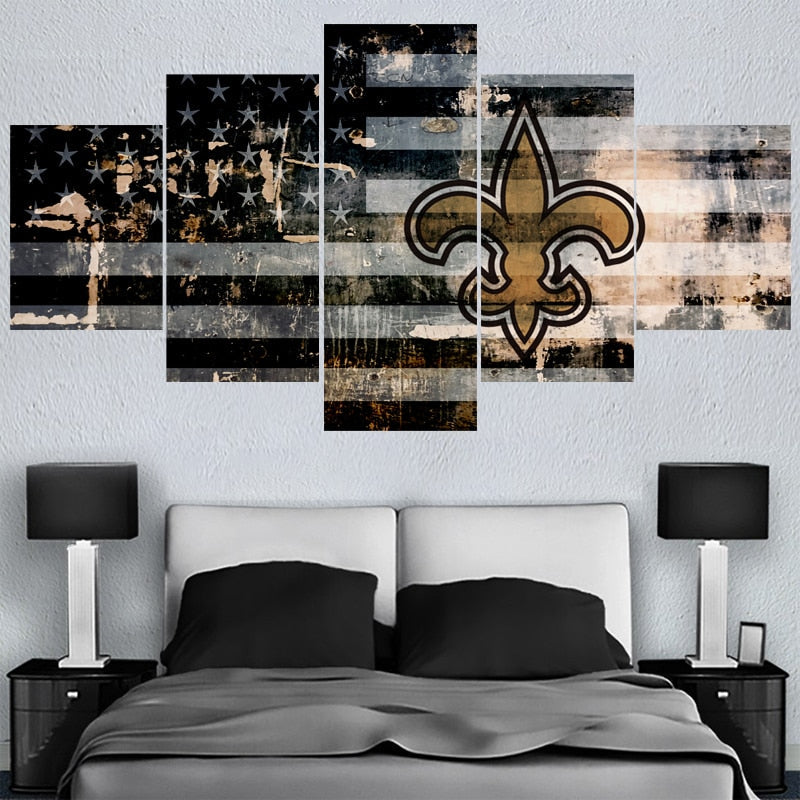 5-Piece Saints-Inspired Wall Art Set for Vintage Rooms