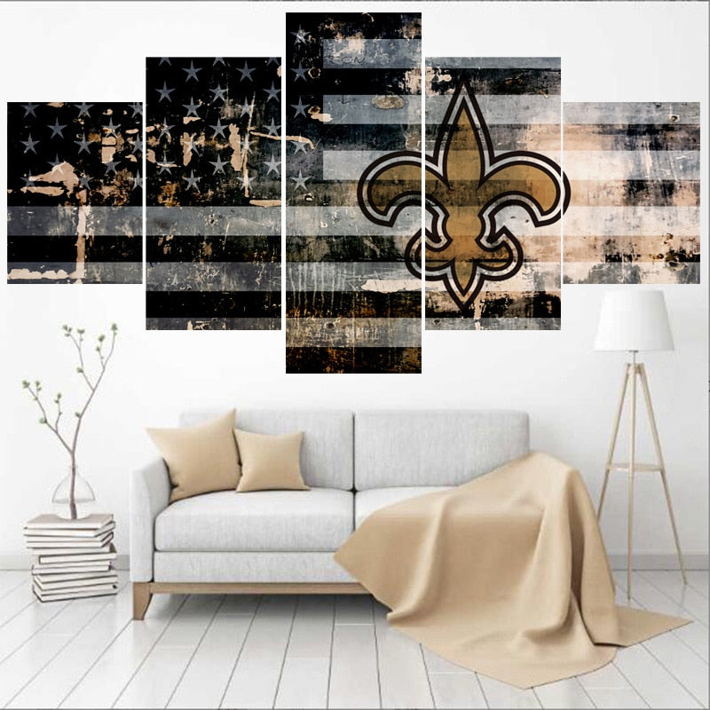 5-Piece Saints-Inspired Wall Art Set for Vintage Rooms