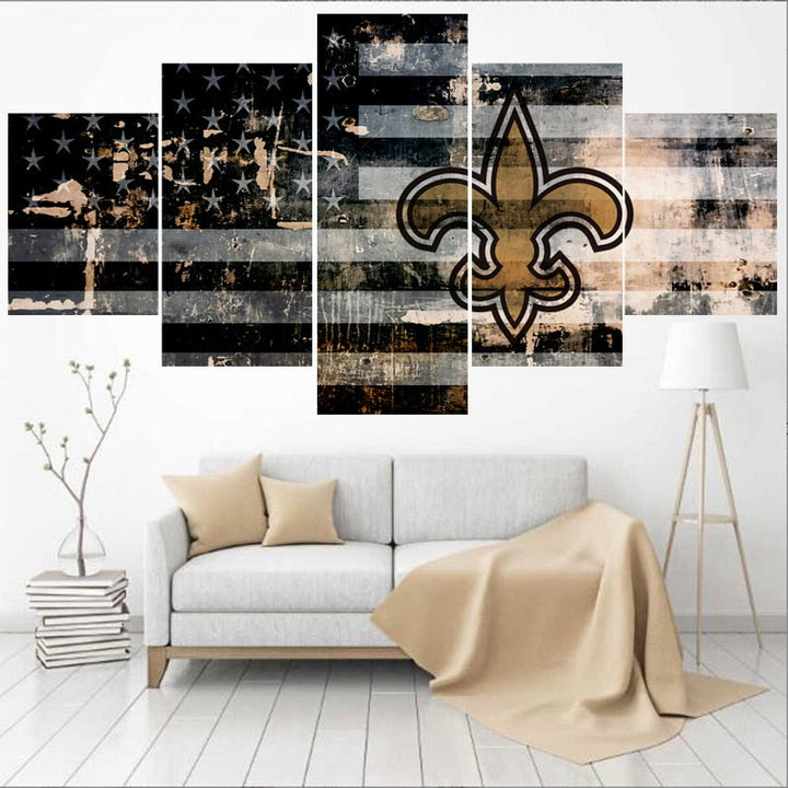 5-Piece Saints-Inspired Wall Art Set for Vintage Rooms