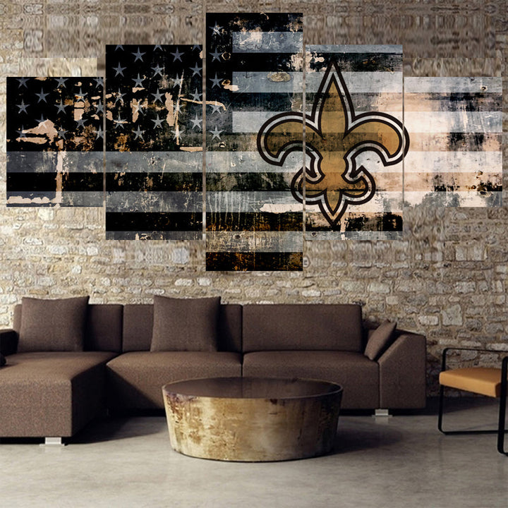 5-Piece Saints-Inspired Wall Art Set for Vintage Rooms