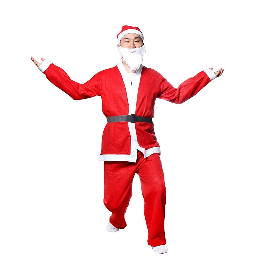 5-Piece Santa Claus Costume Set for Festive Fun