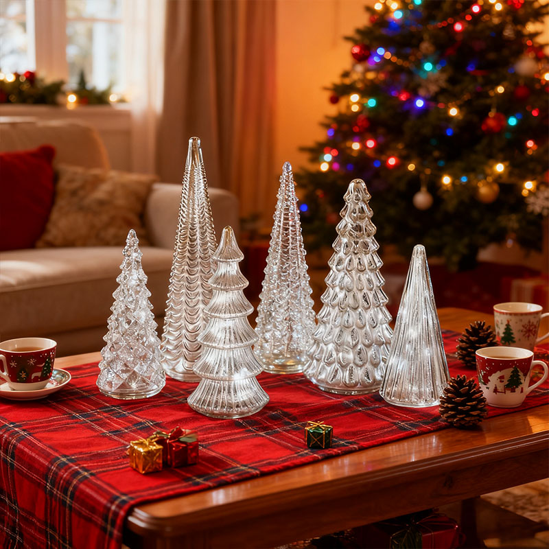 3D Printed Light-Up Christmas Tree Set for Tabletop Decor