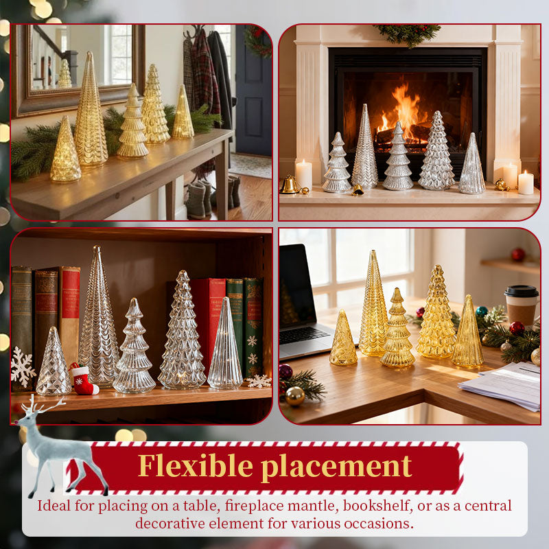 3D Printed Light-Up Christmas Tree Set for Tabletop Decor