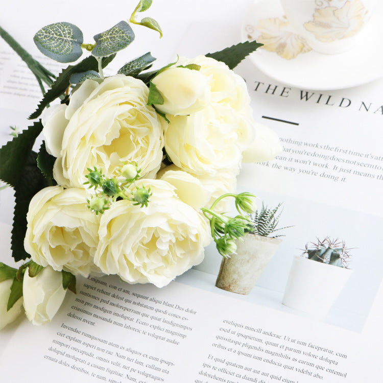 Artificial Peony Bouquet for Lasting Pastel Home Color