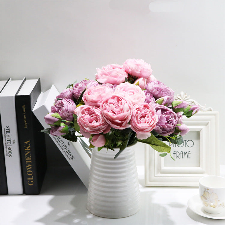 Artificial Peony Bouquet for Lasting Pastel Home Color