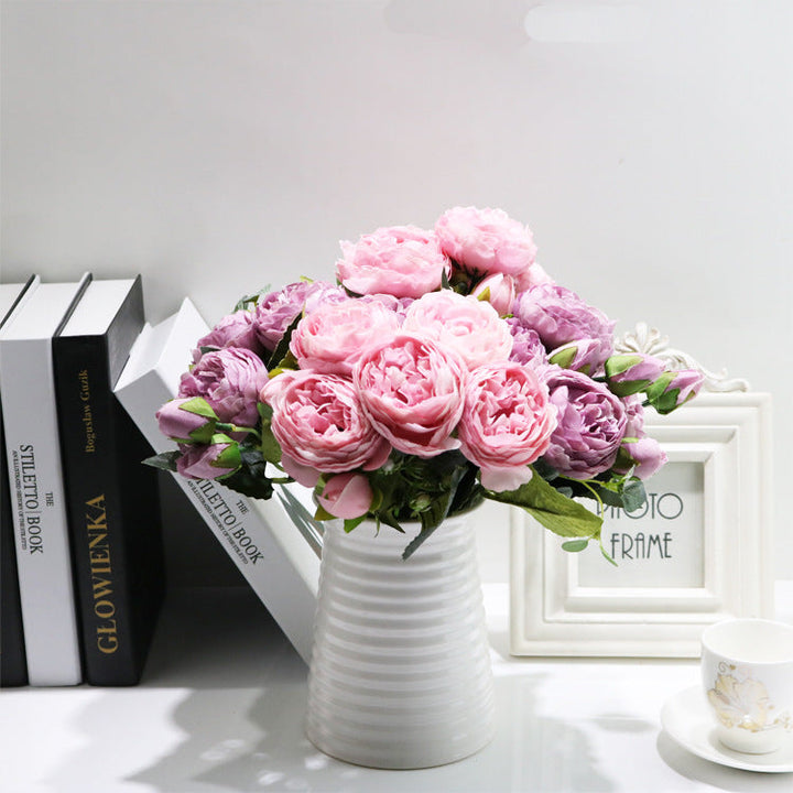 Artificial Peony Bouquet for Lasting Pastel Home Color