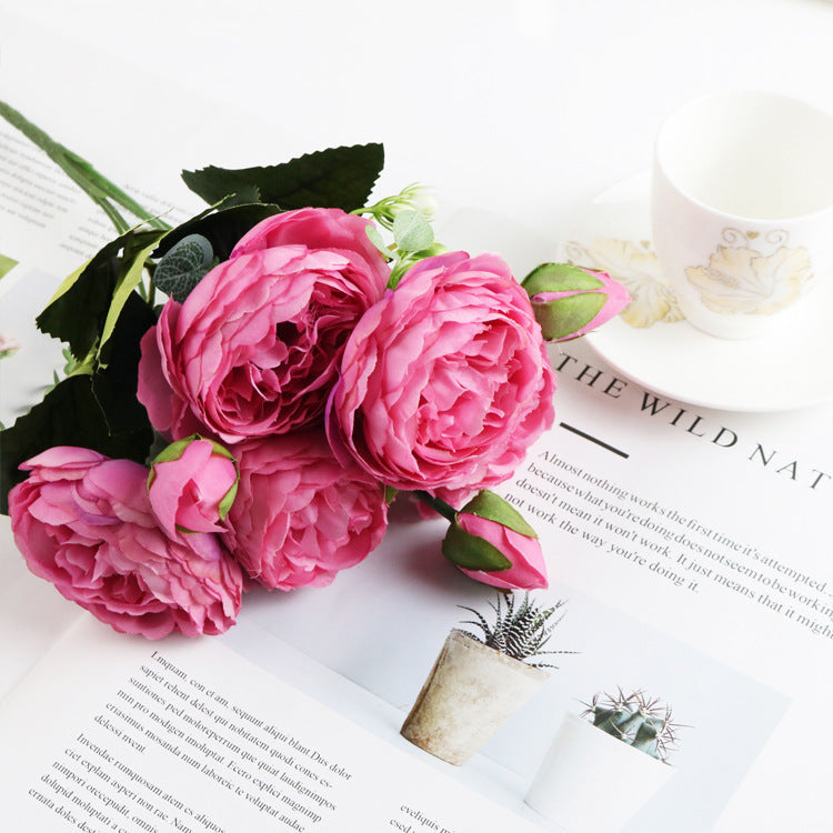 Artificial Peony Bouquet for Lasting Pastel Home Color