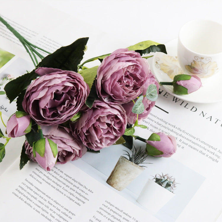 Artificial Peony Bouquet for Lasting Pastel Home Color
