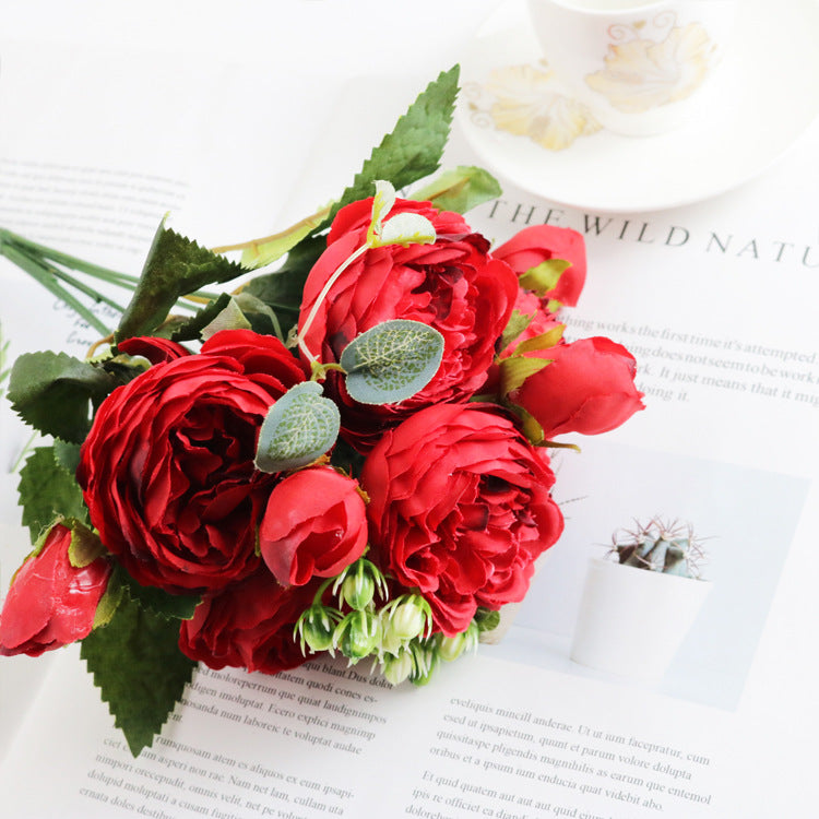 Artificial Peony Bouquet for Lasting Pastel Home Color