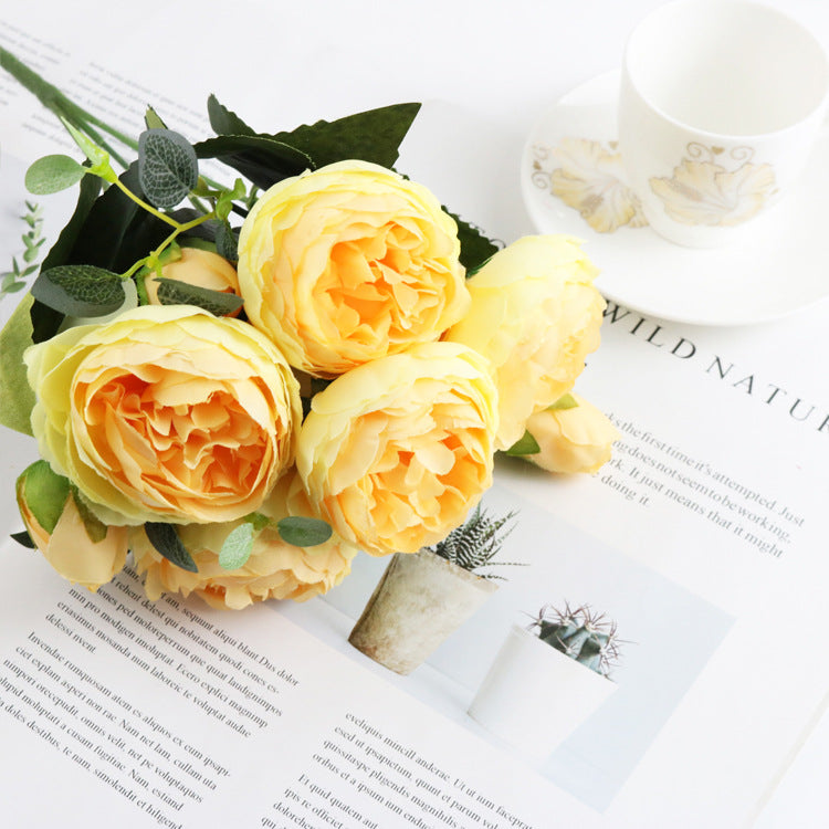 Artificial Peony Bouquet for Lasting Pastel Home Color