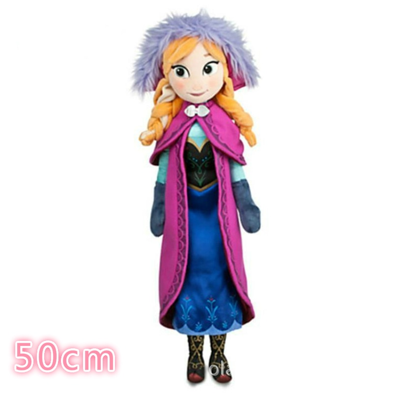 Anna Elsa Plush Dolls 50 cm for Kids' Imaginative Play