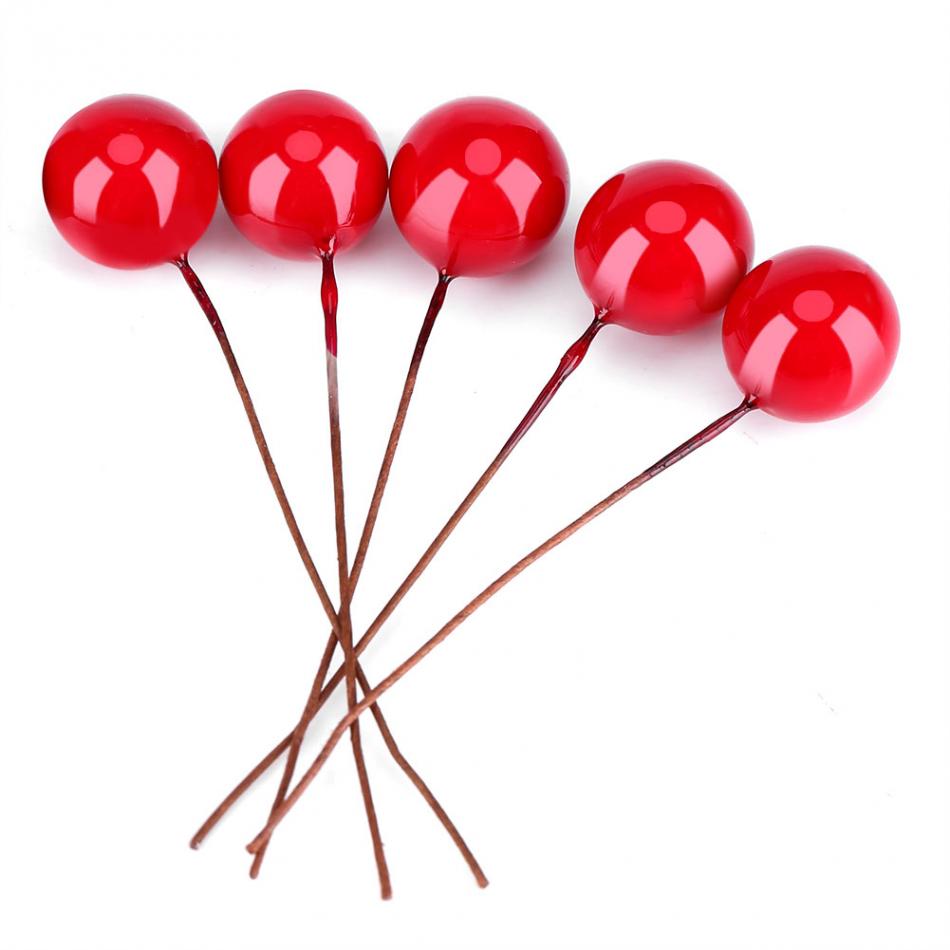 Artificial Holly Berry Stems for Christmas Decorations