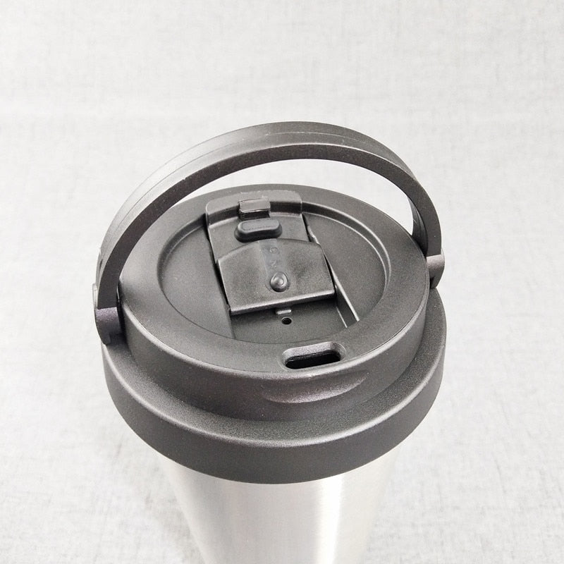 Insulated Travel Mug 500ml, Stainless Steel Flip Lid