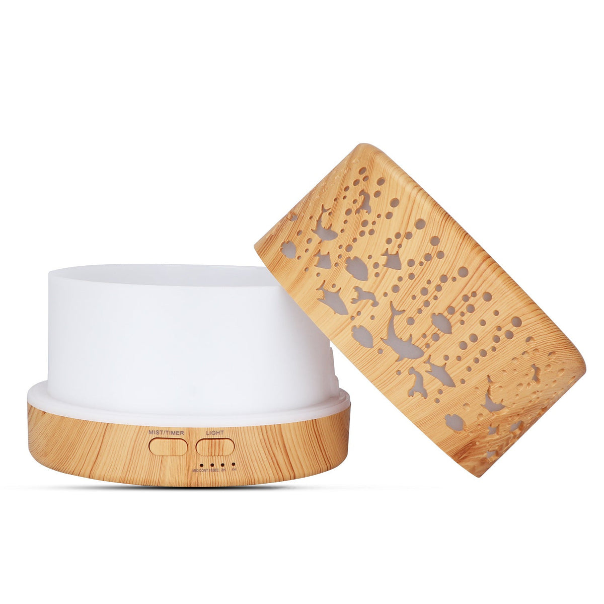Wood Grain Ultrasonic Aroma Diffuser with 500ml Tank